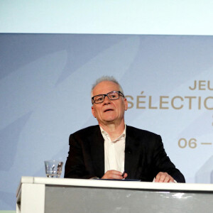 Thierry Frémaux et Pierre Lescure - Annonce de la sélection officielle du 74e festival de Cannes au cinéma UGC Normandie à Paris, le 3 juin 2021. © Dominique Jacovides / Bestimage