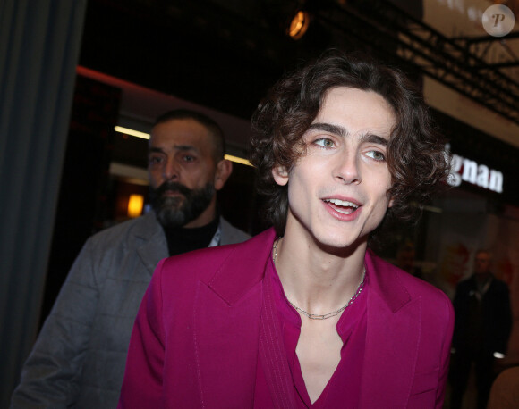 Timothée Chalamet - Sortie de la première du film "Les Filles du Docteur March" à Paris, le 12 décembre 2019.