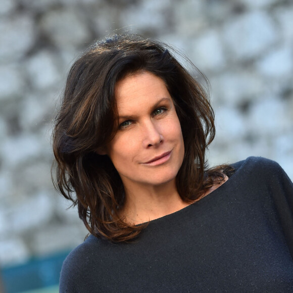 Astrid Veillon participe à la campagne "Lecture pour tous" au collège Ségurane à Nice, le 6 février 2017. © Bruno Bebert / Bestimage