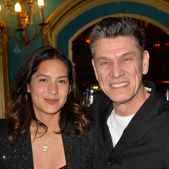 Exclusif - Marc Lavoine et sa compagne Line Papin à la générale de presse du spectacle musicale " Les Souliers Rouges " aux Folies Bergères à Paris, France, le 4 février 2020. © Veeren/Bestimage 
