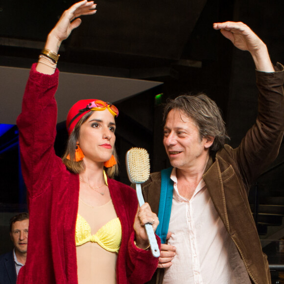 Mathieu Amalric - Avant première du film "Le Grand Bain" au cinéma UGC De Brouckère, à Bruxelles. Le 10 octobre 2018.