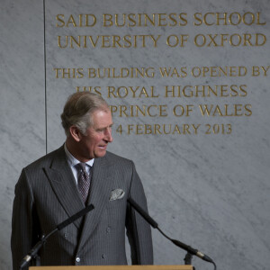 Le prince Charles visite l'ecole "Said Business School" a Oxford, le 4 fevrier 2013. 