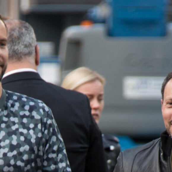 Marc-Olivier Fogiel et son mari François Roelants - Arrivée des people au concert de Mika à l'AccorHotels Arena à Paris, le 27 mai 2016.