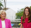 Catherine (Kate) Middleton, duchesse de Cambridge, et la Première Dame des États-Unis Jill Biden lors d'une visite à la "Connor Downs Academy à Hayle, Cornouailles, Royaume Uni, 11 juin 2021, lors du sommet du G7.