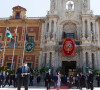 Le roi Felipe VI d'Espagne et la reine Letizia lors de la cérémonie de remise de médaille d'honneur d'Andalousie au roi le 14 juin 2021.