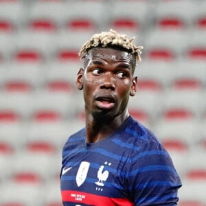 Paul Pogba lors du match amical de préparation de l'UEFA Euro 2020 "France - Pays de Galles (3-1)" au stade Allianz Riviera à Nice, le 2 juin 2021.