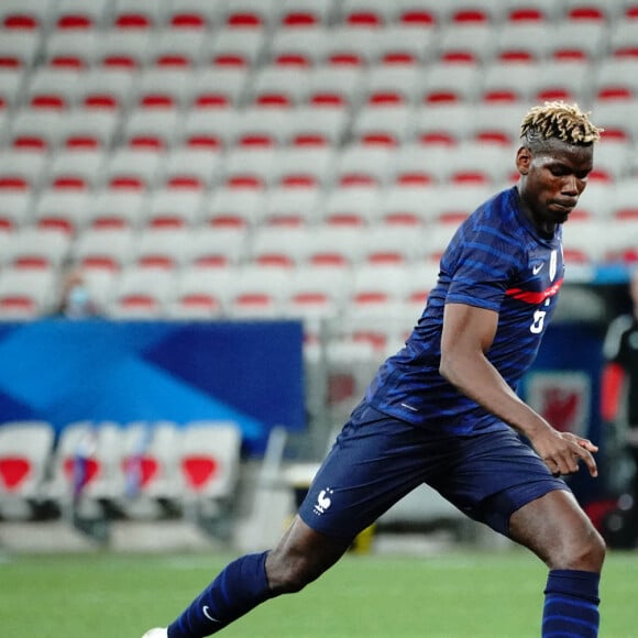 Paul Pogba lors du match amical de préparation de l'UEFA Euro 2020 "France - Pays de Galles (3-1)" au stade Allianz Riviera à Nice, le 2 juin 2021.