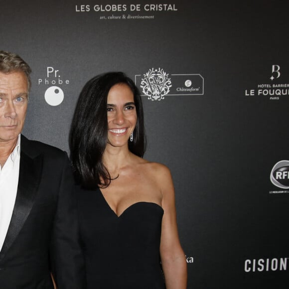 Franck Dubosc et sa femme Danièle - 14e cérémonie des Globes de Cristal, à la salle Wagram à Paris, le 4 février 2019. © Marc Ausset-Lacroix/Bestimage