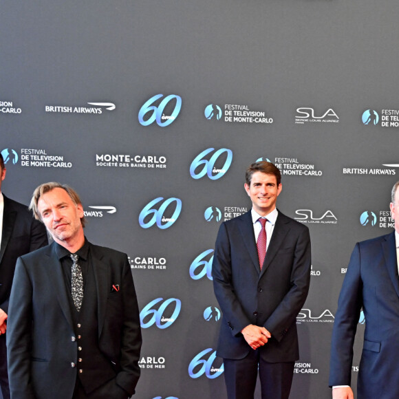 Le prince Albert II de Monaco entre les membres du Jury Fiction Moritz Polter, Mans Marlind, Anders Tangen, Kay Mellor, JoeyStarr (Joey Starr) et Arnaud Ducret lors de la soirée d'ouverture du 60ème Festival de Télévision de Monte-Carlo au Grimaldi Forum à Monaco, le 18 juin 2021. Créé en 1961 par le Prince Rainier III de Monaco, le Festival de Télévision de Monte-Carlo présente, depuis plus d'un demi-siècle, les tendances du petit écran et anticipe les révolutions du secteur. © Bruno Bébert/Bestimage