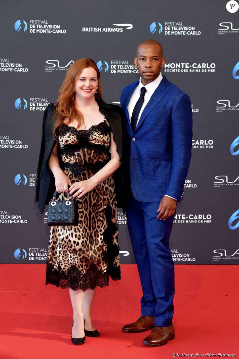 Brisa Carleton et Christopher Lacy lors de la soirée d'ouverture du 60ème Festival de Télévision de Monte-Carlo au Grimaldi Forum à Monaco, le 18 juin 2021. Créé en 1961 par le Prince Rainier III de Monaco, le Festival de Télévision de Monte-Carlo présente, depuis plus d'un demi-siècle, les tendances du petit écran et anticipe les révolutions du secteur. © Bruno Bébert/Bestimage