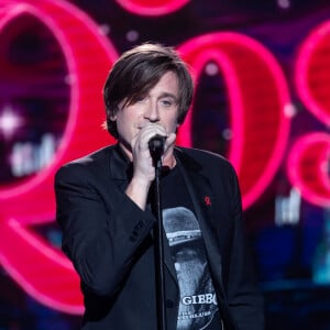 Exclusif- Thomas Dutronc - Enregistrement de l'émission "Sidaction, ensemble contre le Sida - Merci Line" au Paradis Latin à Paris, qui sera diffusée le 27 mars sur France 2. Le 1er mars 2021. © C.Guirec-C.Moreau / Bestimage 