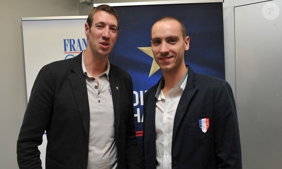 Alain Bernard et Jeremy Stravius - Exclusif - Soiree des champions du Comite National Olympique et Sportif Francais a Paris le 17 janvier 2013. 