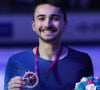 Le Français Kevin Aymoz décroche la troisième place (275,63 points) du podium de la finale du Grand Prix de patinage artistique, en programme libre, à Turin, le 7 décembre 2019.