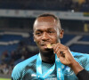 Usain Bolt participe au match caritatif "Soccer Aid for UNICEF 2019 - England vs Soccer Aid World XI" au stade de Stamford Bridge à Londres, le 16 juin 2019.