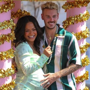 Christina Milian, enceinte, et son compagnon M. Pokora à Los Angeles.