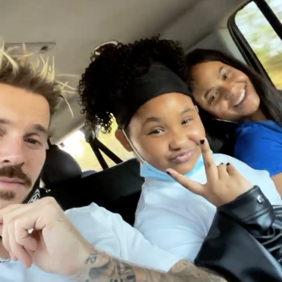 M. Pokora, Christina Milian et sa fille Violet ont assisté au match de NBA opposant les Los Angeles Lakers aux Los Angeles Clippers. Le 6 mai 2021.