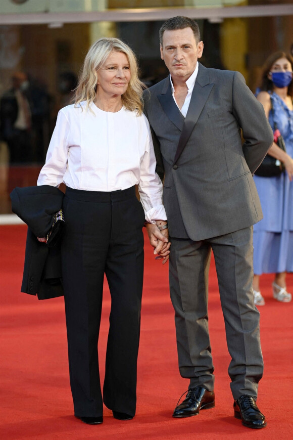 Nicole Garcia et Benoit Magimel - Red carpet du film "Amants" lors de la 77e édition du Festival international du film de Venise, la Mostra. Le 3 septembre 2020.