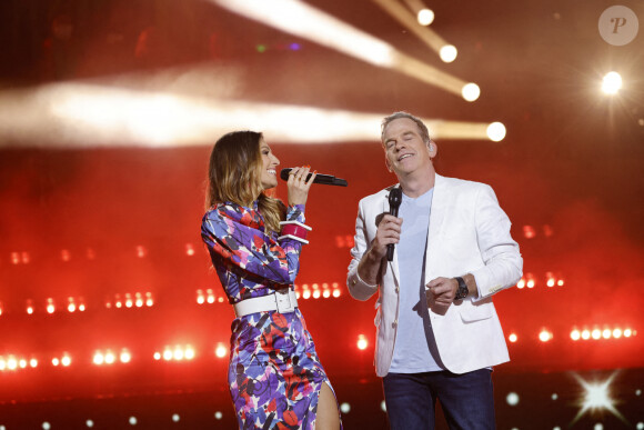 Exclusif - Laury Thilleman et Garou - Enregistrement de l'émission "Fête de la musique à Roland Garros" à Paris, diffusée sur France 2 en direct le 21 juin © Cyril Moreau / Bestimage