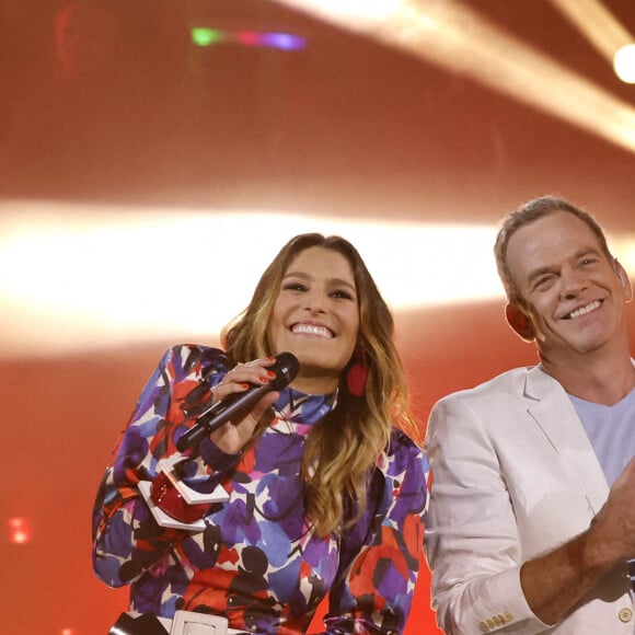 Exclusif - Laury Thilleman et Garou - Enregistrement de l'émission "Fête de la musique à Roland Garros" à Paris, diffusée sur France 2 en direct le 21 juin © Cyril Moreau / Bestimage