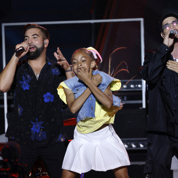 Exclusif - Kendji Girac et Soolking - Enregistrement de l'émission "Fête de la musique à Roland Garros" à Paris, diffusée sur France 2 en direct le 21 juin © Cyril Moreau / Bestimage