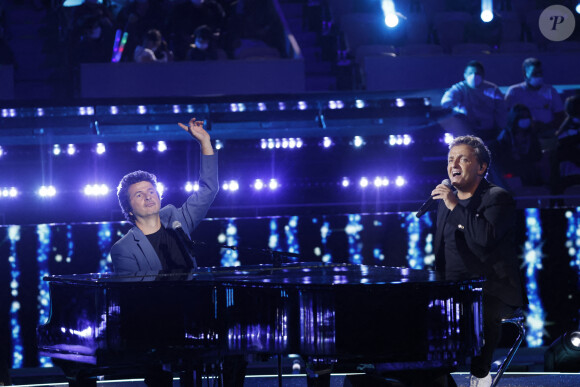 Exclusif - David et Jonathan - Enregistrement de l'émission "Fête de la musique à Roland Garros" à Paris, diffusée sur France 2 en direct le 21 juin © Cyril Moreau / Bestimage