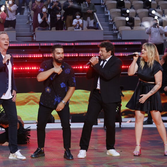 Exclusif - Garou, Louane Emera, Patrick Bruel, Kendji Girac - Enregistrement de l'émission "Fête de la musique à Roland Garros" à Paris, diffusée sur France 2 en direct le 21 juin © Cyril Moreau / Bestimage