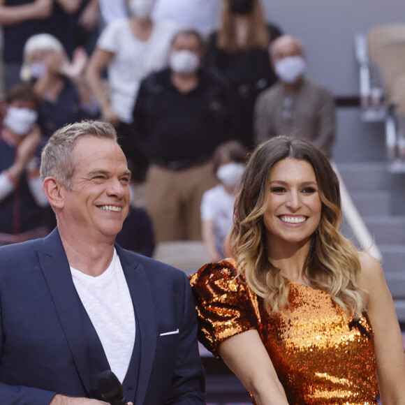 Exclusif - Laury Thilleman et Garou - Enregistrement de l'émission "Fête de la musique à Roland Garros" à Paris, diffusée sur France 2 en direct le 21 juin © Cyril Moreau / Bestimage