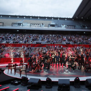 Exclusif - Garou, Louane Emera, Patrick Bruel, Kendji Girac - Enregistrement de l'émission "Fête de la musique à Roland Garros" à Paris, diffusée sur France 2 en direct le 21 juin © Cyril Moreau / Bestimage