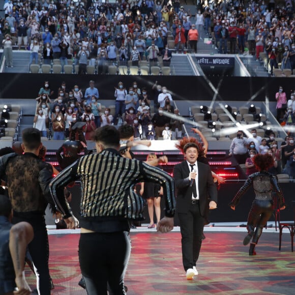 Exclusif - Patrick Bruel - Enregistrement de l'émission "Fête de la musique à Roland Garros" à Paris, diffusée sur France 2 en direct le 21 juin © Cyril Moreau / Bestimage