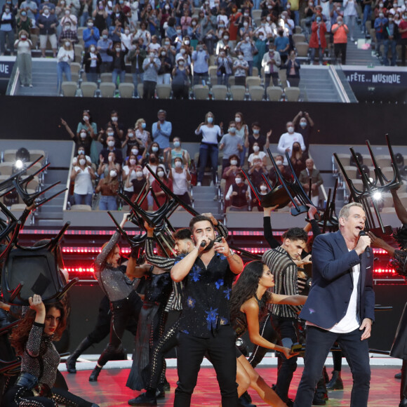 Exclusif - Garou, Louane Emera, Kendji Girac - Enregistrement de l'émission "Fête de la musique à Roland Garros" à Paris, diffusée sur France 2 en direct le 21 juin © Cyril Moreau / Bestimage