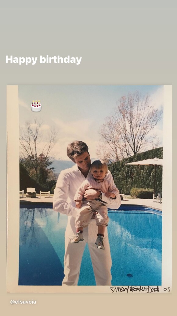 Le prince Emmanuel-Philibert de Savoie et sa fille la princesse Vittoria, sur Instagram le 22 juin 2021.