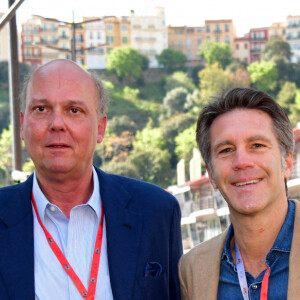 Le prince Serge de Yougoslavie et le prince Emmanuel Philibert de Savoie durant la seconde journée du 12eme Grand Prix Historique de Monaco. Cet événement se déroule du 23 au 25 avril 2021. © Bruno Bebert / Bestimage