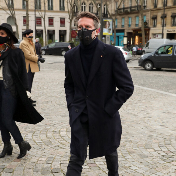 Le prince Emmanuel-Philibert de Savoie - Arrivées à la messe anniversaire à la mémoire de Pierre Cardin en l'église de La Madeleine à Paris. Le 29 janvier 2021