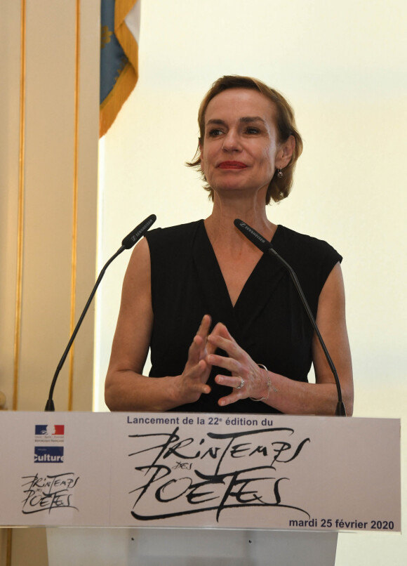 Sandrine Bonnaire - 22ème édition du Printemps des Poètes au ministère de la Culture à Paris le 25 février 2020. © Coadic Guirec/Bestimage