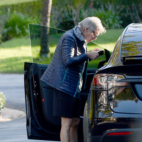 Exclusif - Harrison Ford, 78 ans, va prendre une leçon de tennis à Los Angeles le 26 janvier 2021.