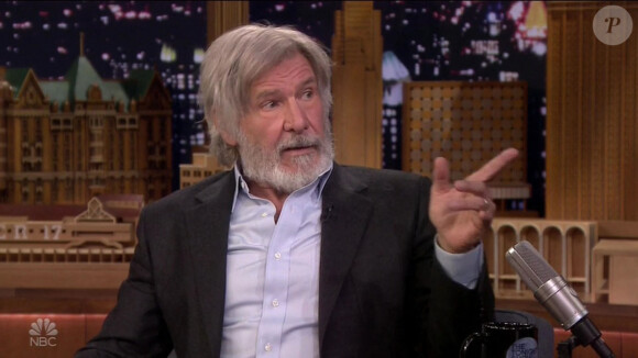 Harrison Ford rend hommage à Peter Mayhew, co-vedette de Star Wars, dans l'émission "The Tonight Show" de Jimmy Fallon, à New York City, New York, Etats-Unis, le 23 mai 2019.