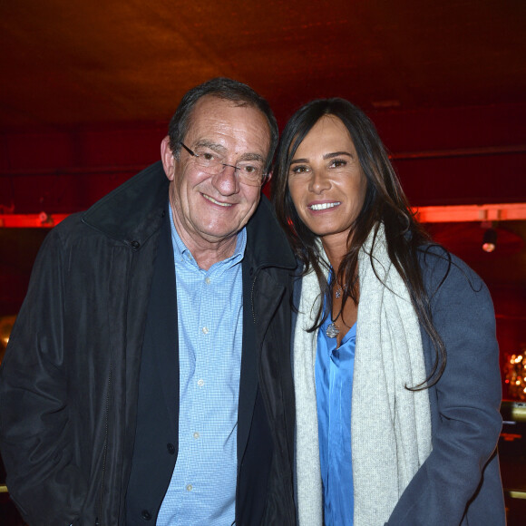 Exclusif - Jean-Pierre Pernaut et sa femme Nathalie Marquay - Les célébrités assistent au One Woman Show de l'humoriste E.Poux "Le syndrome du Playmobil" au Casino de Paris, France, le 15 avril 2019. © Giancarlo Gorassini/Bestimage 