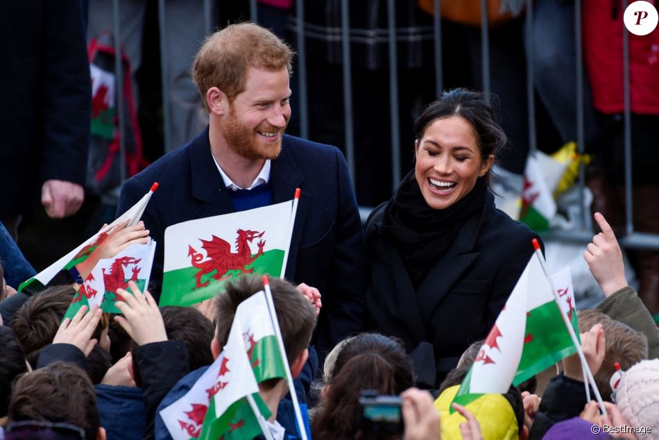 Le prince Harry et sa fiancée Meghan Markle visitent le château de Cardiff, Royaume Uni, le 18 janvier 2018.