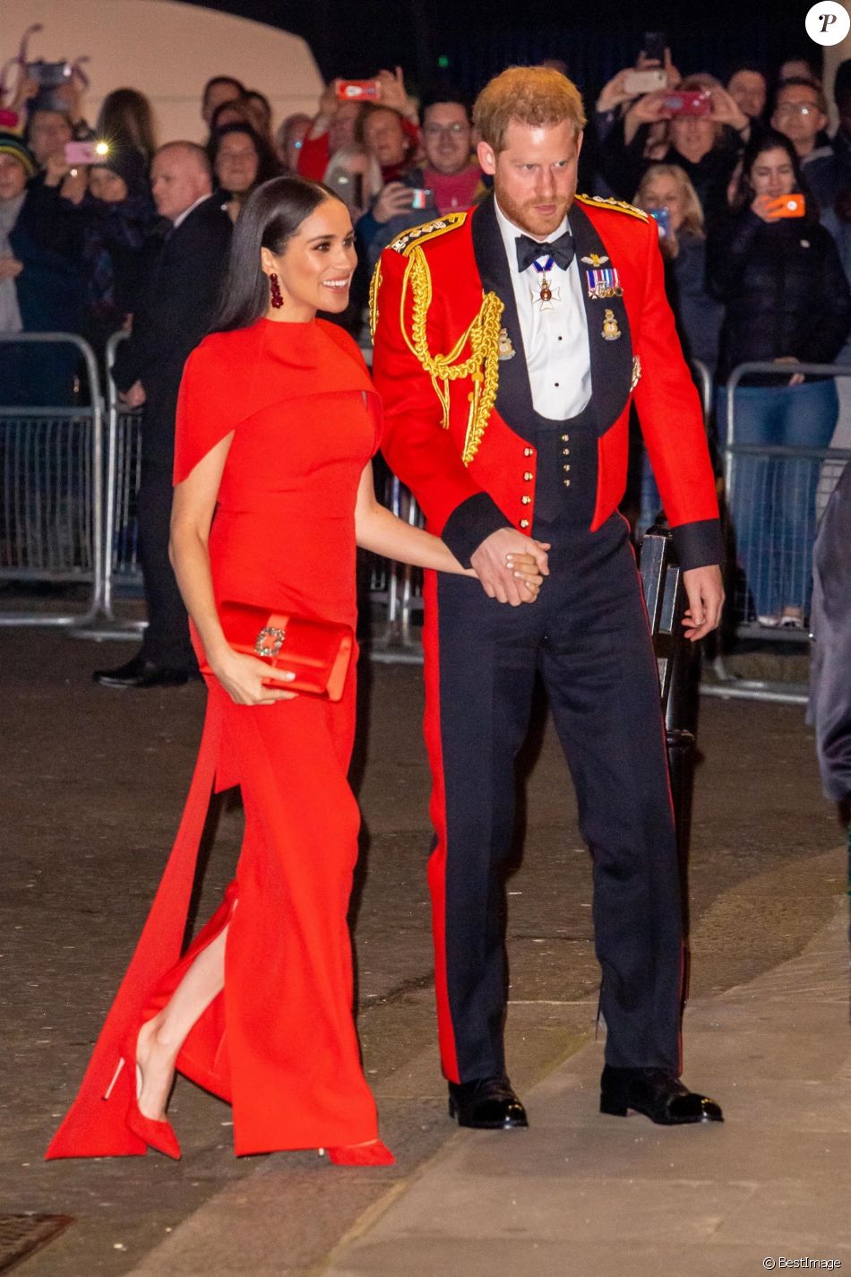 Le prince Harry, duc de Sussex, et Meghan Markle, duchesse de Sussex assistent au festival de musique de Mountbatten au Royal Albert Hall de Londres, Royaume Uni, le 7 mars 2020.