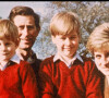 Le prince Charles, Diana et leurs fils, William et Harry, en 1991.