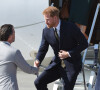 Le prince Harry, duc de Sussex, à l'aéroport de Dublin, peu après son mariage avec Meghan Markle. 