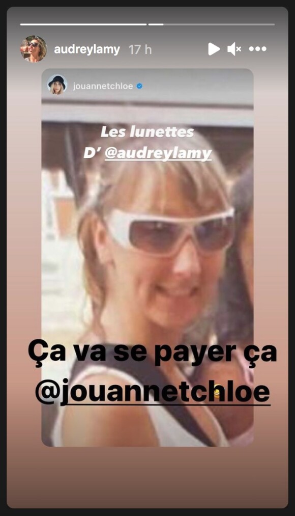 Chloé Jouannet se moque d'Audrey Lamy sur Instagram. Le 25 juin 2021.