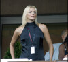 Charlene Wittstock en jean délavé au Stade Louis II de Monaco pour le premier anniversaire de l'intronisation du prince Albert, en 2007.