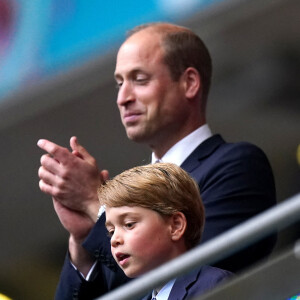 Prince William et son fils le prince George au Wembley Stadium, Londres. Mardi 29 juin 2021