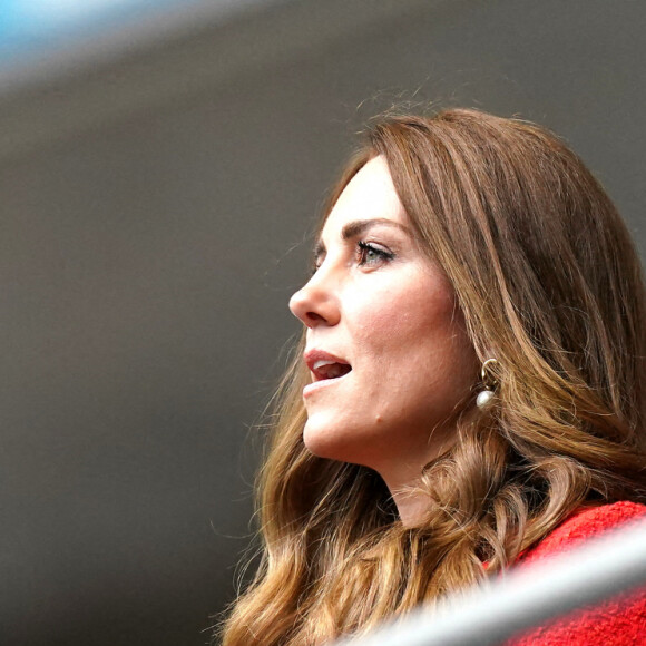 Prince William et sa femme Kate Middleton au Wembley Stadium, Londres. Le 29 juin 2021.
