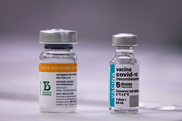 Illustration vaccins contre le coronavirus Covid-19 à Curitiba, Brésil, le 16 avril 2021. © Fotoarena/Panoramic/Bestimage 