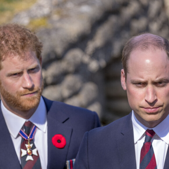 Le prince William, duc de Cambridge et le prince Harry visitent les tranchées de Vimy lors des commémorations des 100 ans de la bataille de Vimy