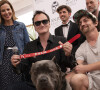 Quentin Tarantino reçoit la Palme Dog pour Brandy, le chien du film "Once Upon a Time... in Hollywood". @ Sébastien Vincent