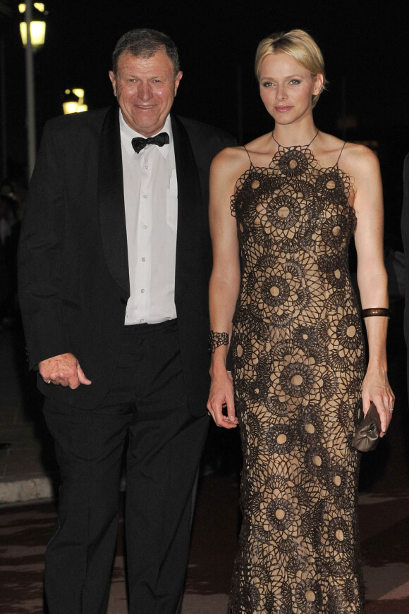 Princesse Charlene et son père Mike Wittstock au gala "South Africa Night" à Monaco le 29 septembre 2012
