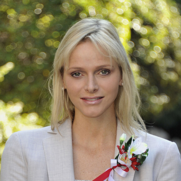 PREMIER EVENEMENT OFFICIEL OU LA PRINCESSE CHARLENE DE MONACO REPRESENTE LA PRINCIPAUTE - CELEBRATION DE LA SAINT MICHEL A LA TURBIE - SEPTEMBRE 2011